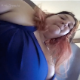 A fat redhead woman takes a crackling, soft, but massive shit while sitting on a toilet seen from a rear position, wide angle lens camera. Some pissing, too. Over 2 minutes.